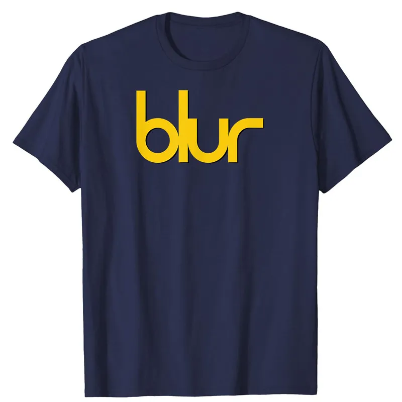 Retro Blur Band's British Rock Punk Music Cotton Loose-fit Ready-to-wear American Casual Printed Short-sleeved T-shirt