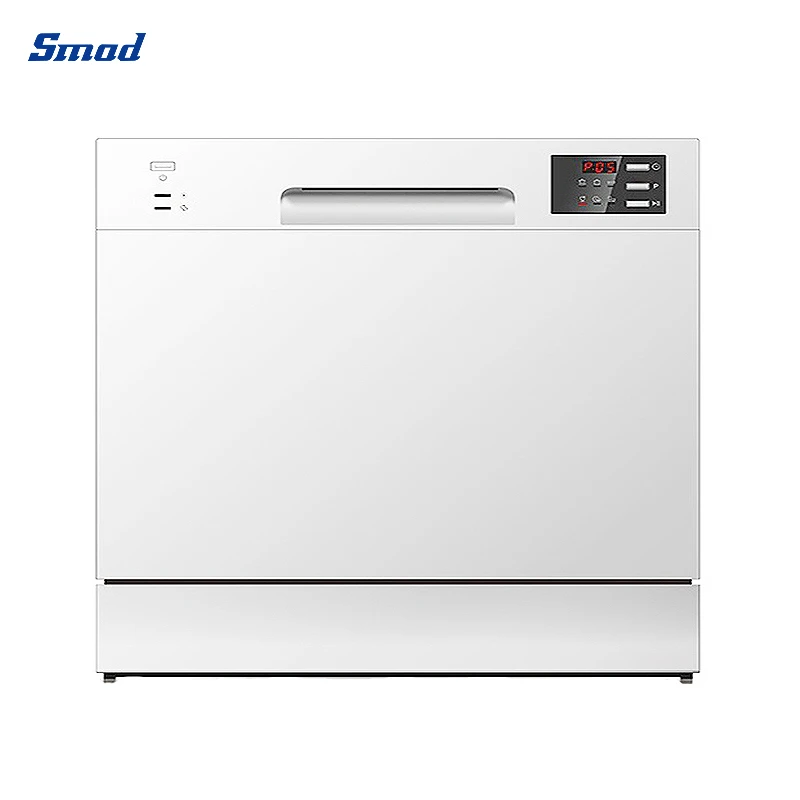 8 Settings Button Control Low Noise Residual Heat Drying Energy-saving  Electric Countertop Dishwasher For DDD08-55BM