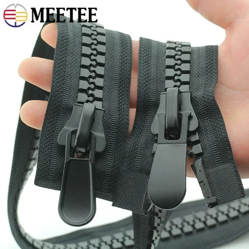 1Pc 20# Extra Large Resin Zipper Double Slider Open-End Oversized Zippers for Sewing Jacket Tent Garment Decor Zip Accessories