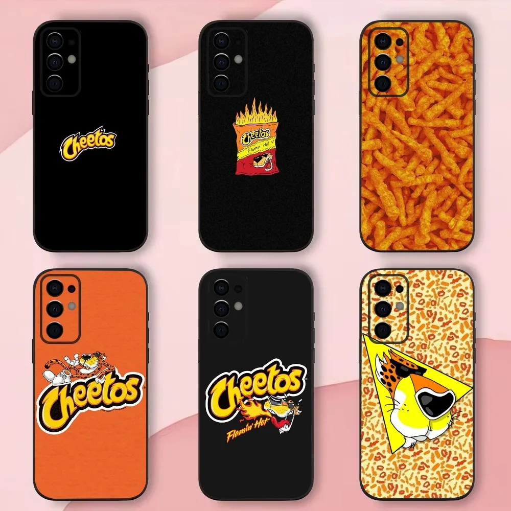 Cheetos Snack Food Phone Case For Samsung S24,S21,S22,S23,S30,Ultra,S20,Plus,Fe,Lite,Note,10,9,5G Black Soft Shell