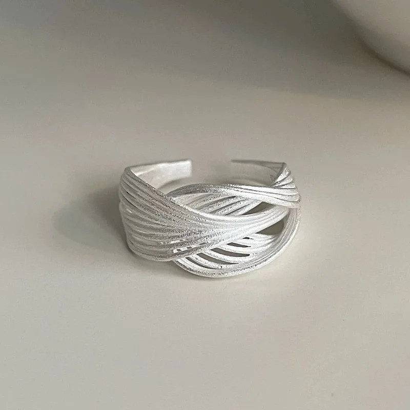 

Кольца из стерлингового серебра 925 пробы для женщин, винтажное регулируемое кольцо ручной работы, модное женское бижутерия, подарок
