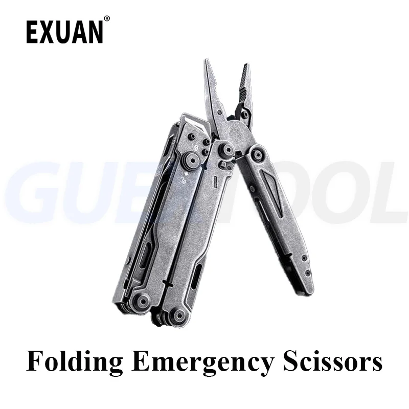 Multifunctional Folding Emergency Scissors Multi Tool Pliers Camping Outdoor EDC Outdoor survival Multitool Pocket Knife 14 in1