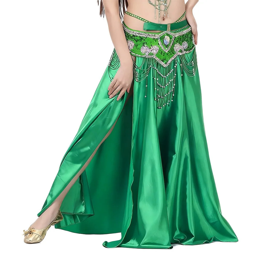 

Модная шифоновая танцевальная юбка, блестящая богемная испанская юбка с кисточками, солнечная юбка, аксессуары для танца живота, женские аксессуары