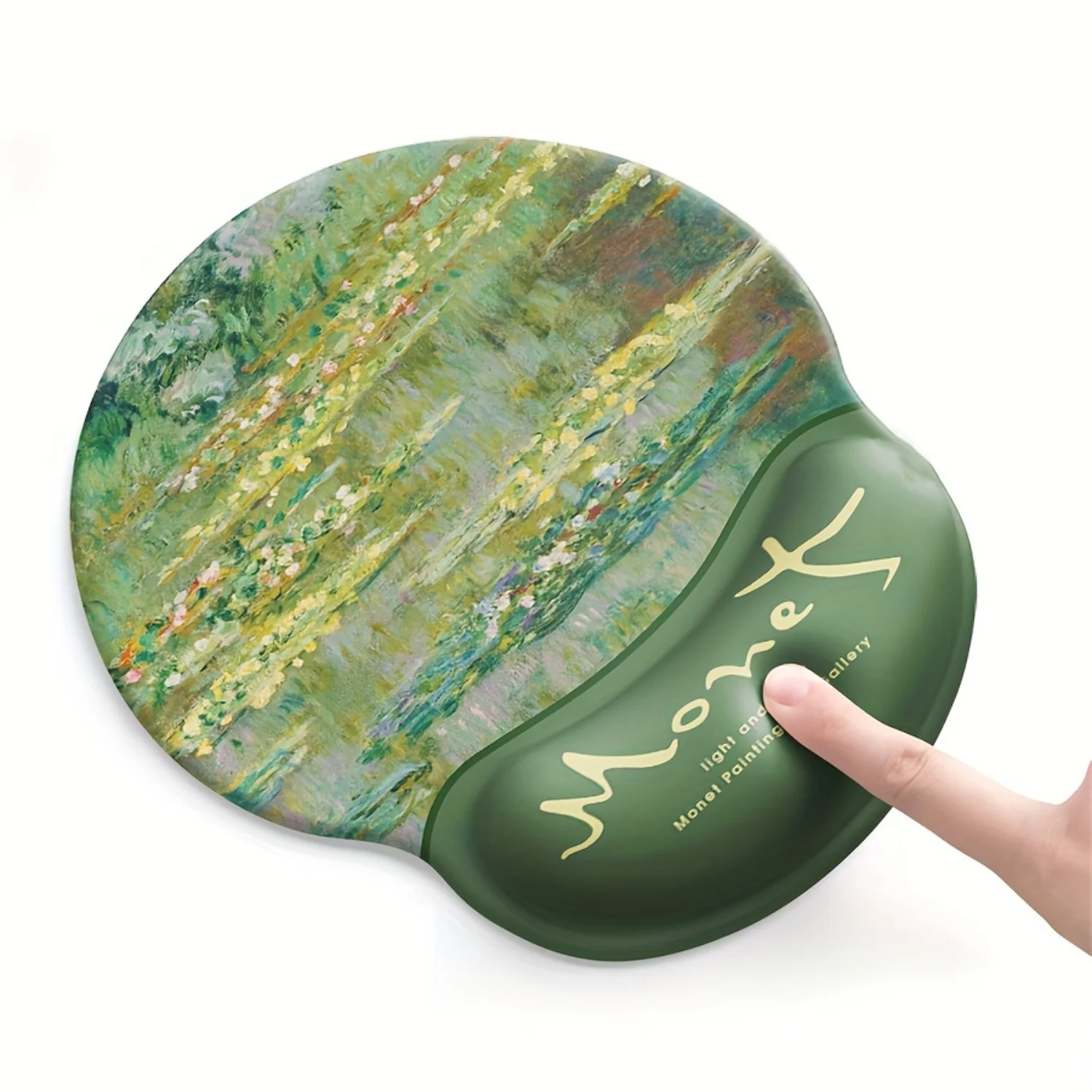 1pc/2pcs Monet Oil Painting Mouse Pad Sleeping Lotus Wrist Pad Soft Pad Hand Rest Keyboard Pad Mouse Pad Wrist Pad For Office