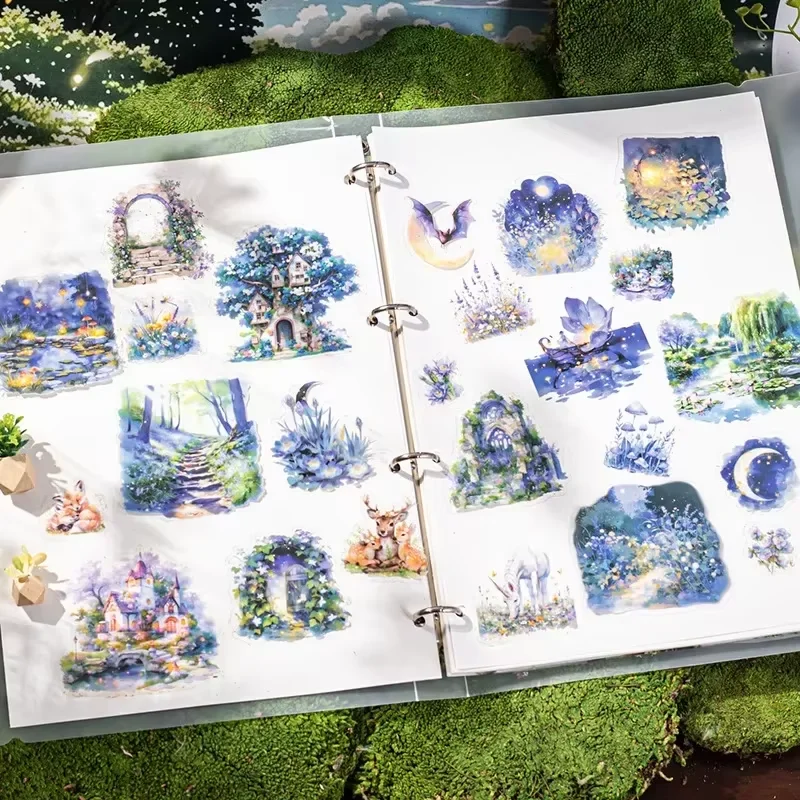 

Mr.Paper Green Garden PET Children Sticker Double White Ink Sticker Package Layout Decorative Materials Scrapbook
