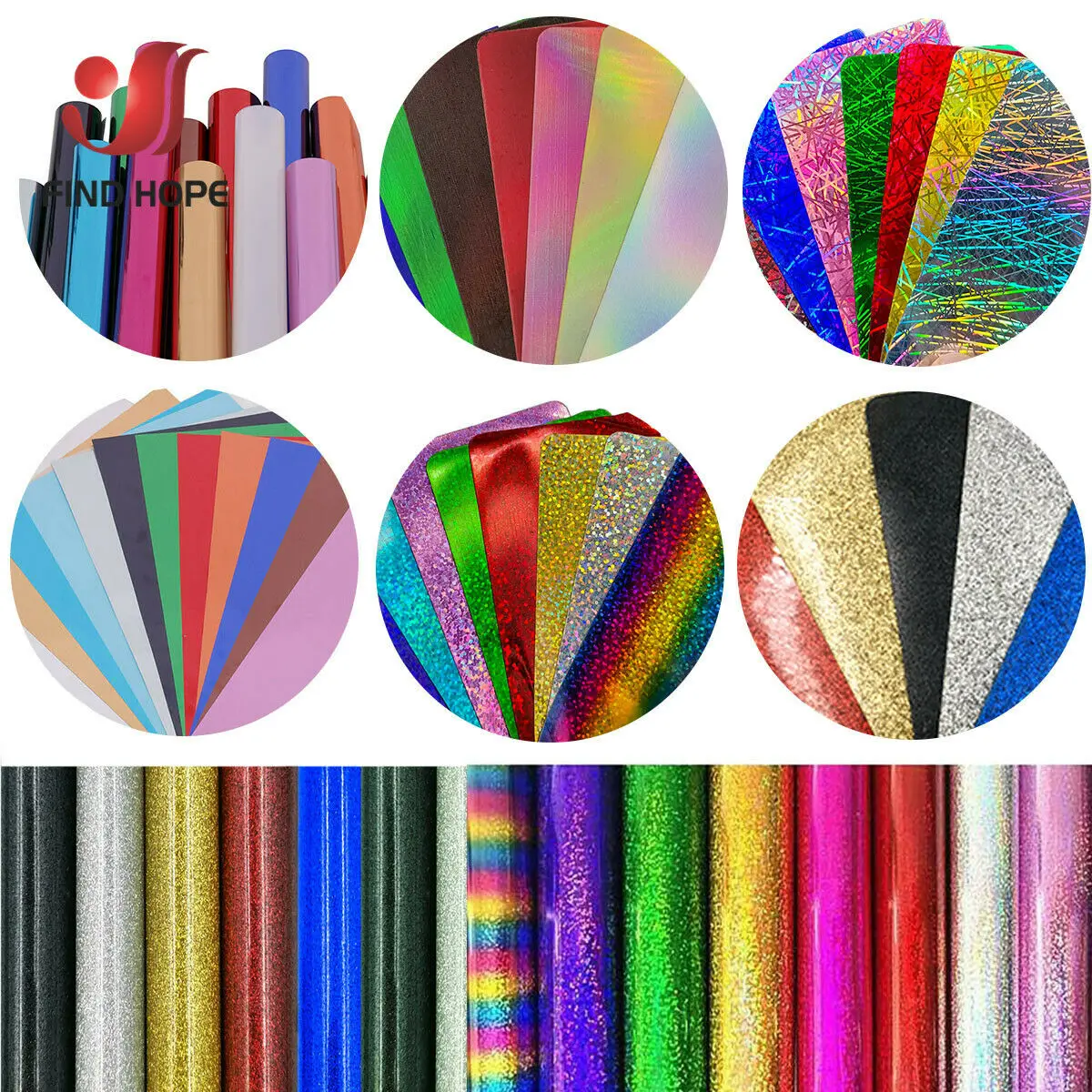 20cm*25cm Bündel Glitzernde Glänzende Wärmeübertragungsfolie zum Aufbügeln mit Heißpresse für T-Shirts, Textilien, zum Schneiden mit einem Schneidewerkzeug. – Detail 3