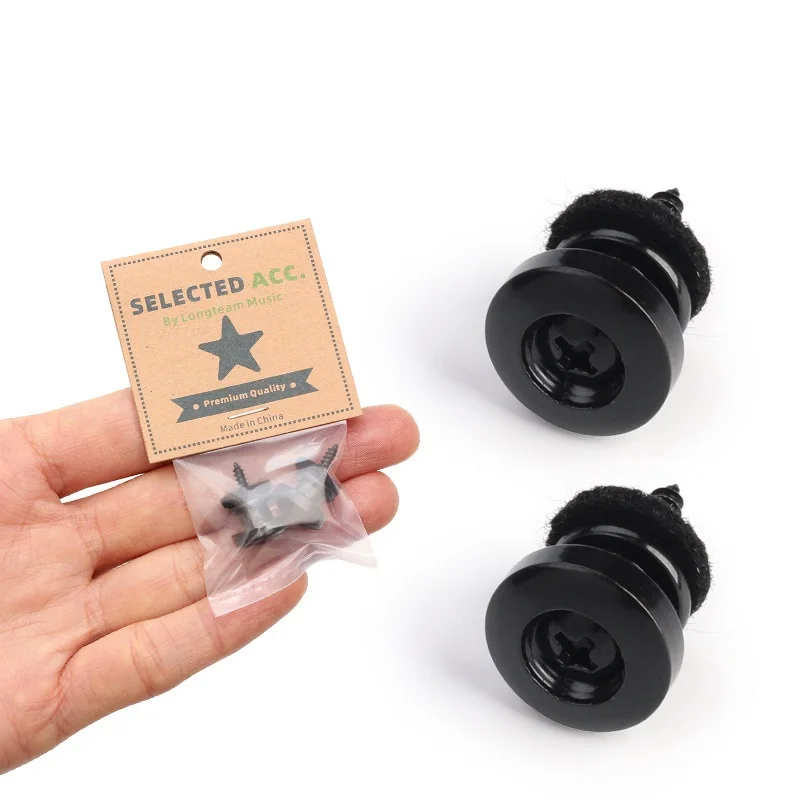 2Pcs Gitarre Strap Locks End Pins Schwanz Nagel Lock Taste Pegs Schraube Nicht-slip Taste Nagel für Akustische elektrische Gitarre Ukulele Bass – Detail 3