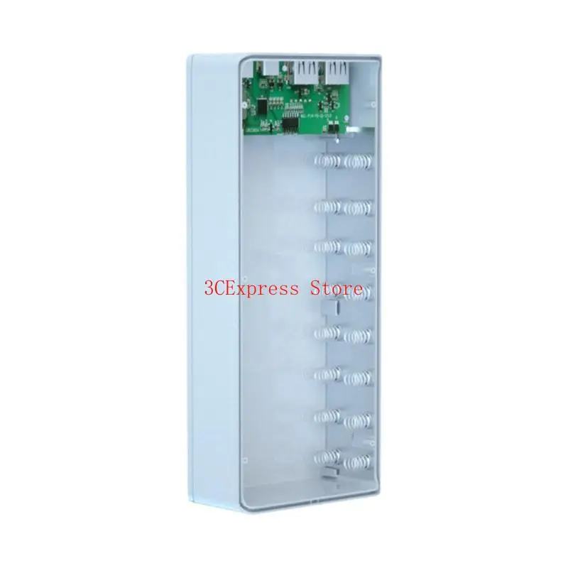for Shell LCD QC3.0 PD 16x18650 بطارية للحالة 5W/10W Wireless Char