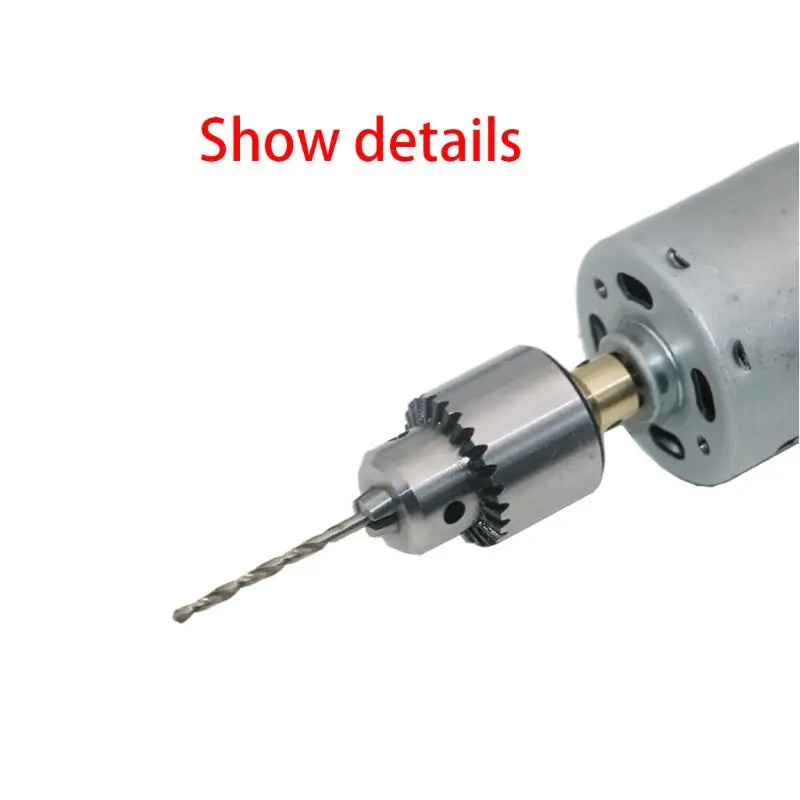 Mandril taladro micro, mordaza motor con sujeción, husillo montado en cono 0,3-4mm, eje 3,17mm