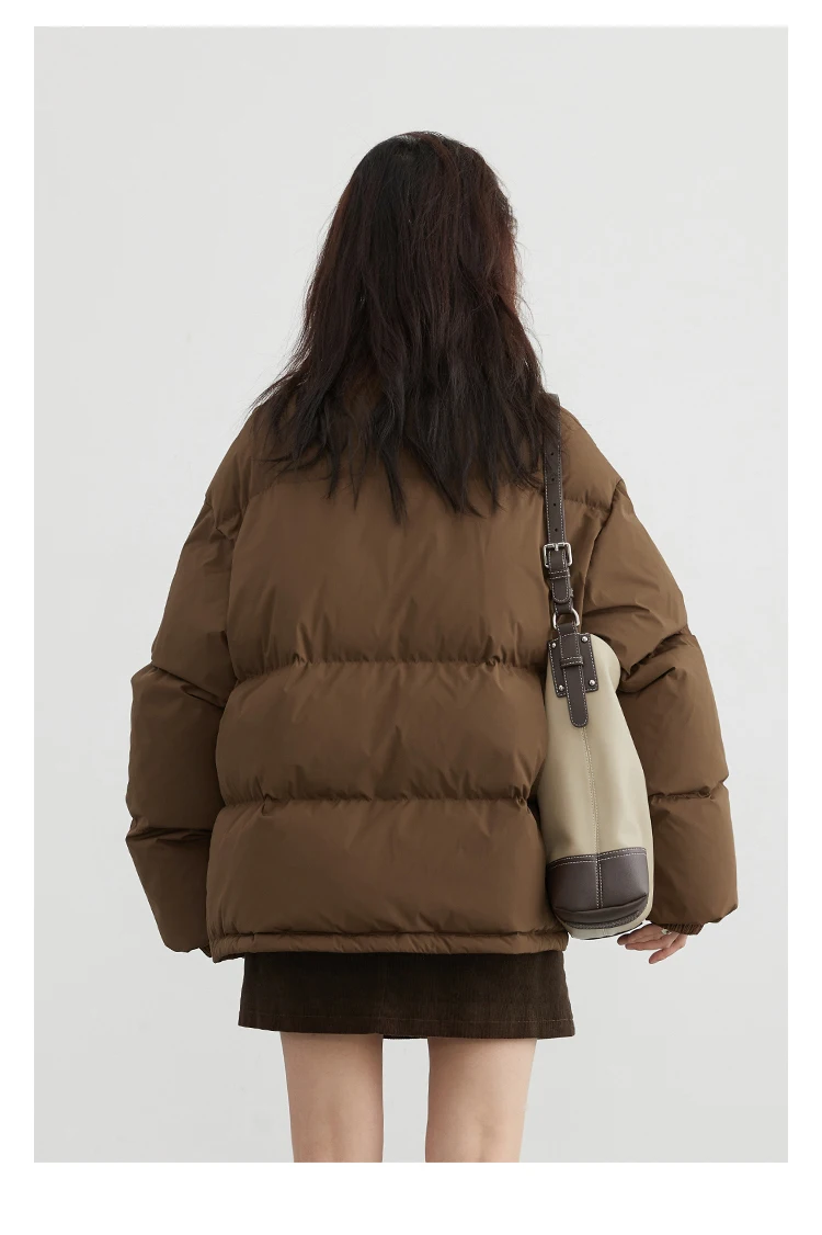 CHIC VEN Women Down Coats Streetwear Solid 90 White Duck Down Stand Collar Female Down Jacket Warm Ladies Overcoat Winter 2024