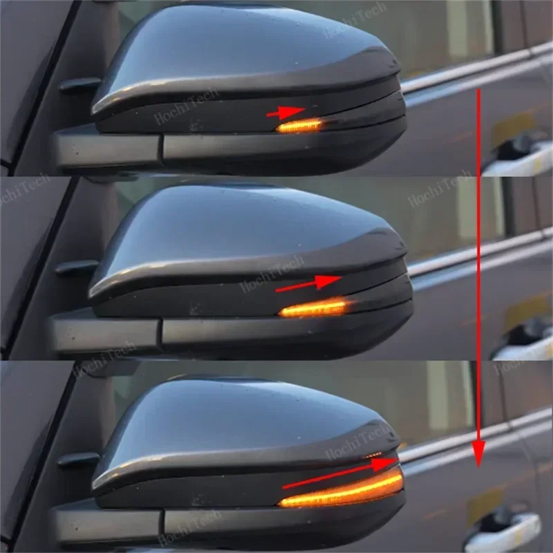 Smoked Lens Side Mirror Sequential Turn Signal Light For Toyota RAV4 XA40 4Runner Highlander XU50 Kluger Noah R80