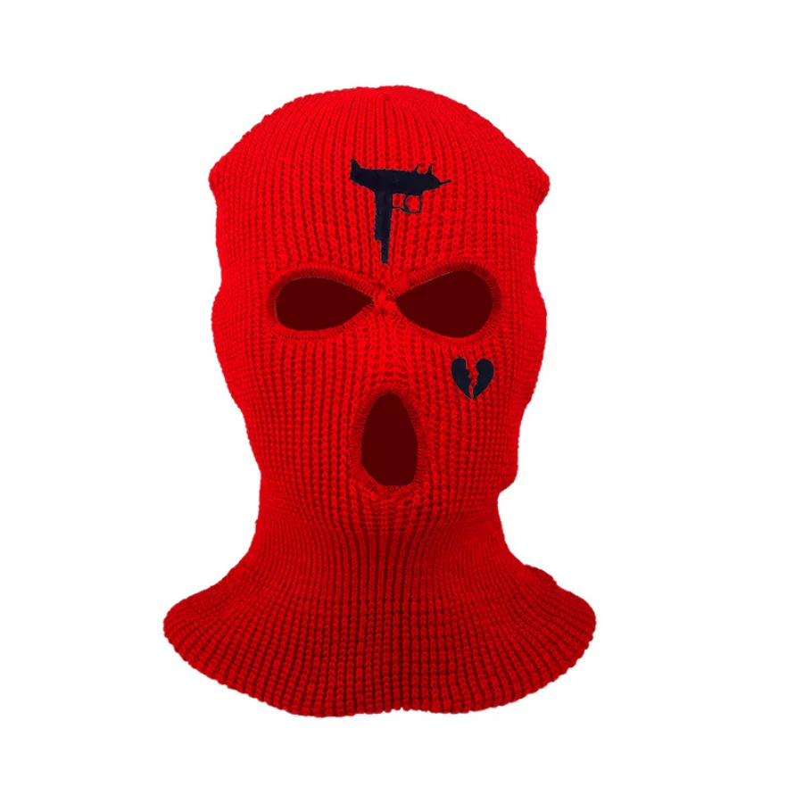

Warm Knitted Balaclava Mask Windproof Ski Face Cover Thermal Fleece Lined Hood for Snowboarding Cycling