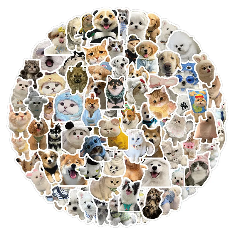 200Pcs Pet Dog Cat Holiday Party Sticker Mobile Phone Cup Laptop Skateboard Cute Pet Sticker Toys