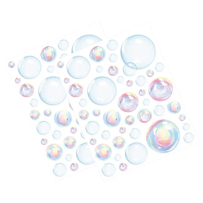 

2 sheets Bubbles Bathroom Decals Wall Art Decoration DIY Sticker DIY Decals Removable Wallpaper Bathroom Stickers the nursery