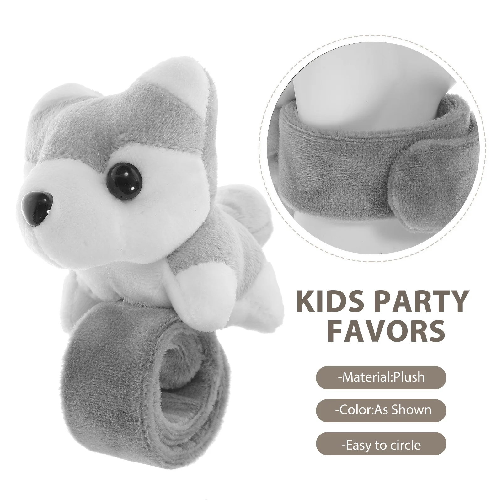 Pop Circle Bracelet Slap Animals Plush Wristband Snap Bracelets Kids Party Supplies Stuffed