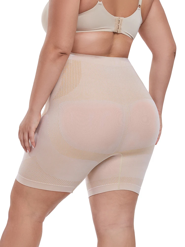 Plus Size Women Shapewear High Waist Body Shaper Pattern Tummy Control Panties Obesity Corset Slimming Butt Lifter Shaping Short