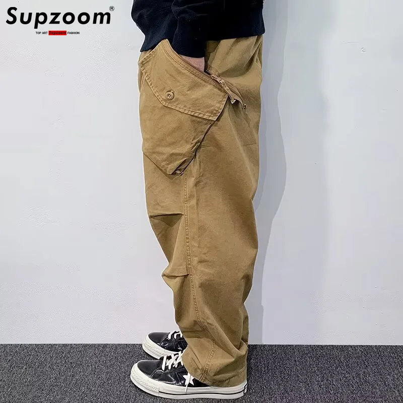 Supzoom New Arrival Hot Top Fashion Loose Cotton Pockets Selling Brand Overalls Multi Bag High Street Casual Winter Cargo Pants