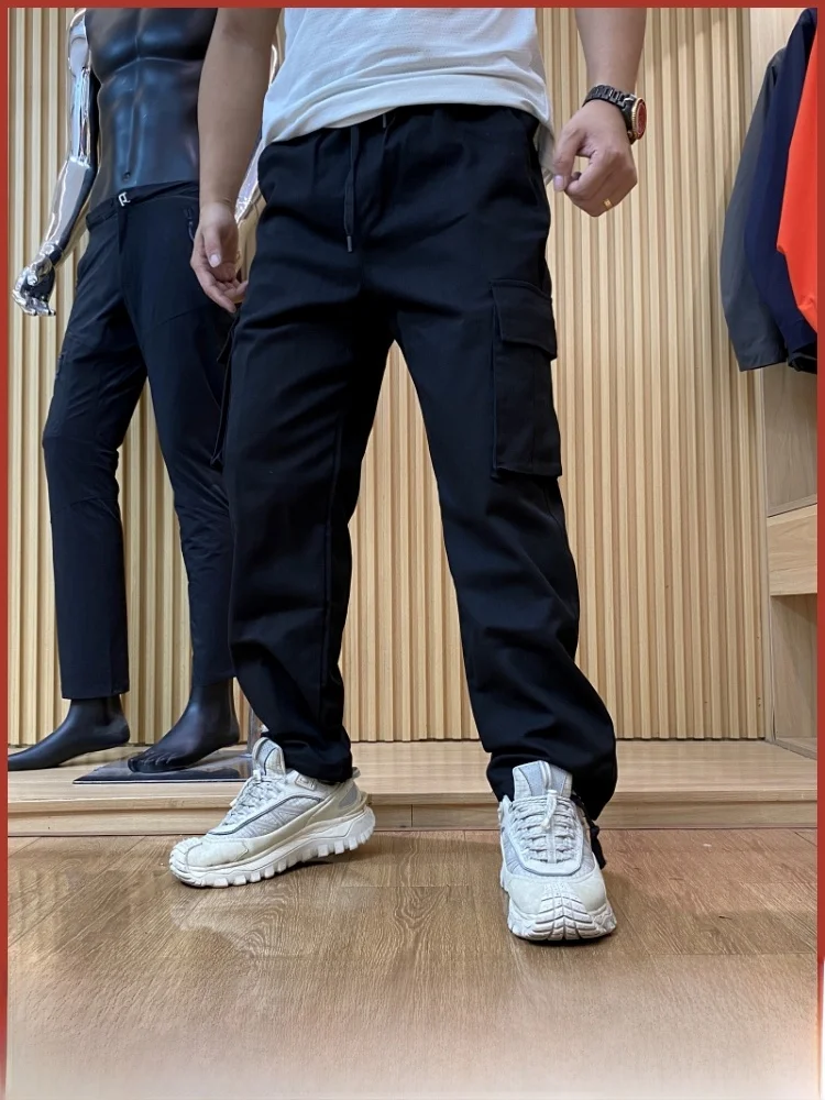 

Ultra-Value Men's Casual Pants Straight Leg Elastic Waist Workwear Multiple kets Waed Smooth New Fall Sle Trendy