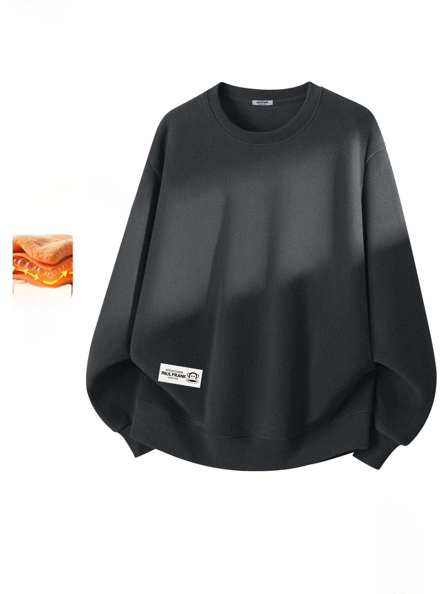 

Мужская флисовая толстовка с круглым вырезом и капюшоном, двусторонняя, теплая, из полиэстера, с длинными рукавами, утолщенная, зимняя, модная