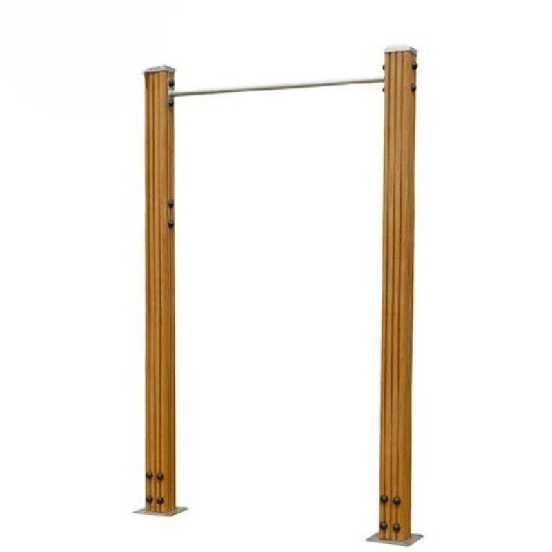 

Outdoor durable plastic wood horizontal bar, outdoor fitness equipment, community square park path