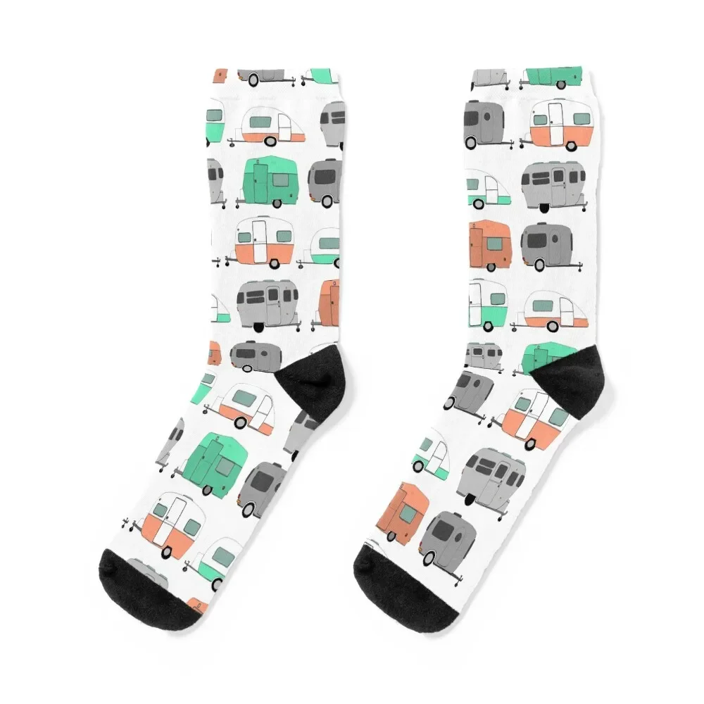 

Vintage Caravan Pattern Socks Thermal man winter loose Run new year Socks Men Women's summer set funny gifts Socks Man Women's