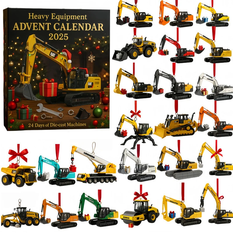 

24-Day Miniature Engineering Vehicle Countdown, Christmas 2025 Advent Calendar of Construction Toys