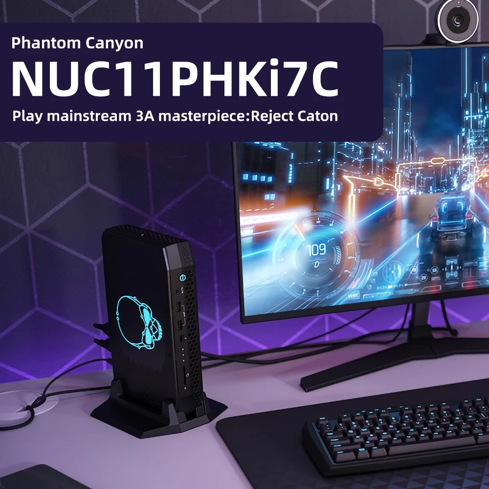 Игровой мини-ПК, компьютер Φ NVIDIA GEFORCE RTX 2060, игровой пк, компьютер Windows 10 Linux, настольный компьютер NUC11PHKI7C