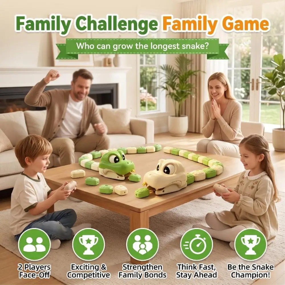 Remote Control Greedy Snake Magnetic Toy Duel Parent Interactive Battle Magnetic Swallowing Snake Remote Control Car Christmas