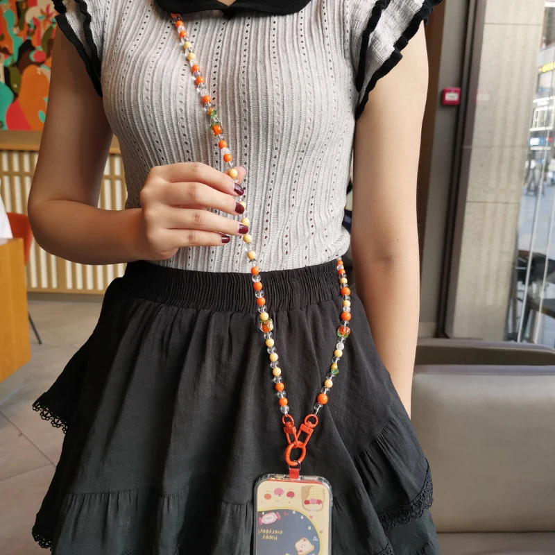 Mobile Phone Hanging Rope Long Crossbody Lanyard Persimmon Ruyi Shoulder and Back Hanging Piece Auspicious Hanging Decoration