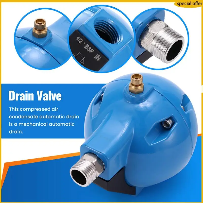 A50I Had20b Spherical Drain Valve Automatic Drain Filter Air Compressor Automatic Drain Valve