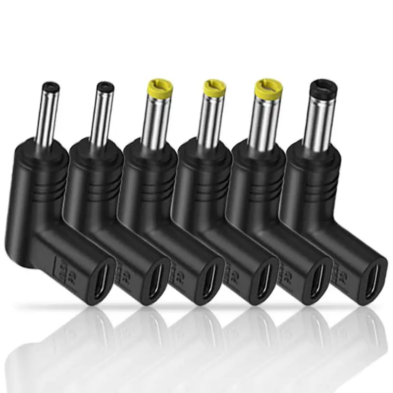 Adaptador tipo C hembra a CC, 19,5 V, 90 grados, tipo C hembra a macho, USB C a CC