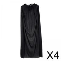 4xLong Halloween Cloak Costume Death Cape Witch Cape Adults Cosplay Unisex Single Layer Hood