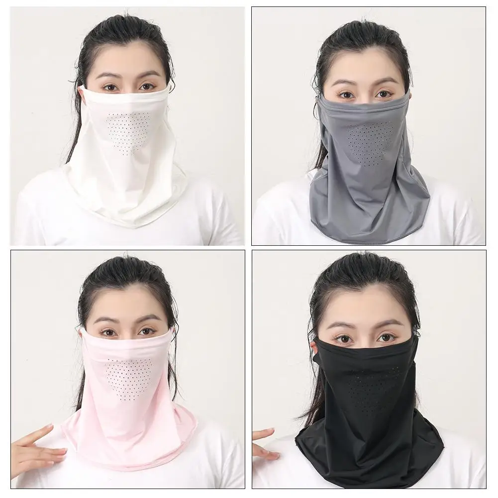 Ice Silk Breathable Sun Protection Mask For Men And Women Summer Outdoor Cycling Sunscreen UV Protection Neck Cover Comfortable
