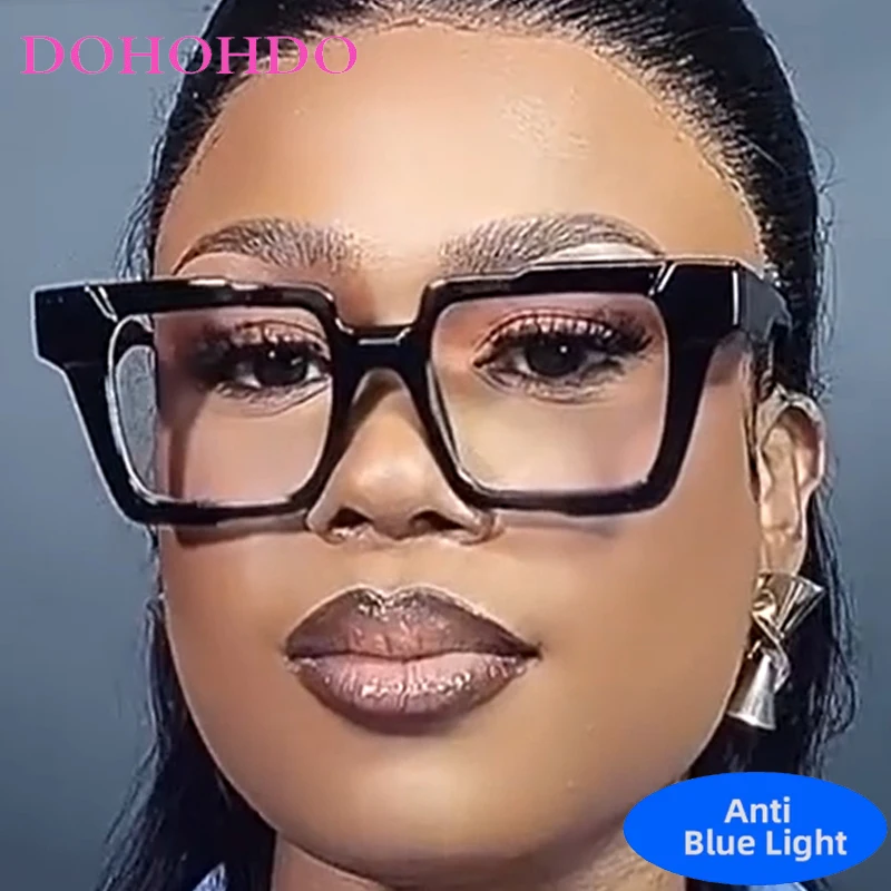 

Vintage Fashion Brand Designer Square Optical Glasses Men Women Trendy Luxury Computer Anti-Blue Light Glasses Reading Glasses