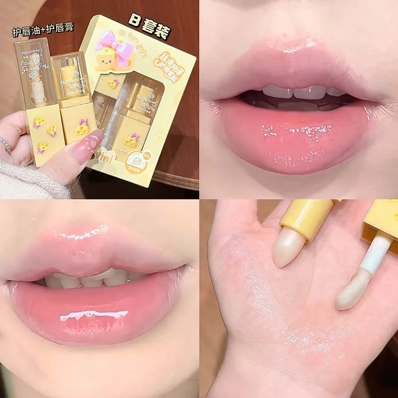 

Hydrating Lip Balm Kit Sheer Texture Moisturizes Repairs Dry Lips Removes Dead Skin Smooth Plump Shine Student Friendly