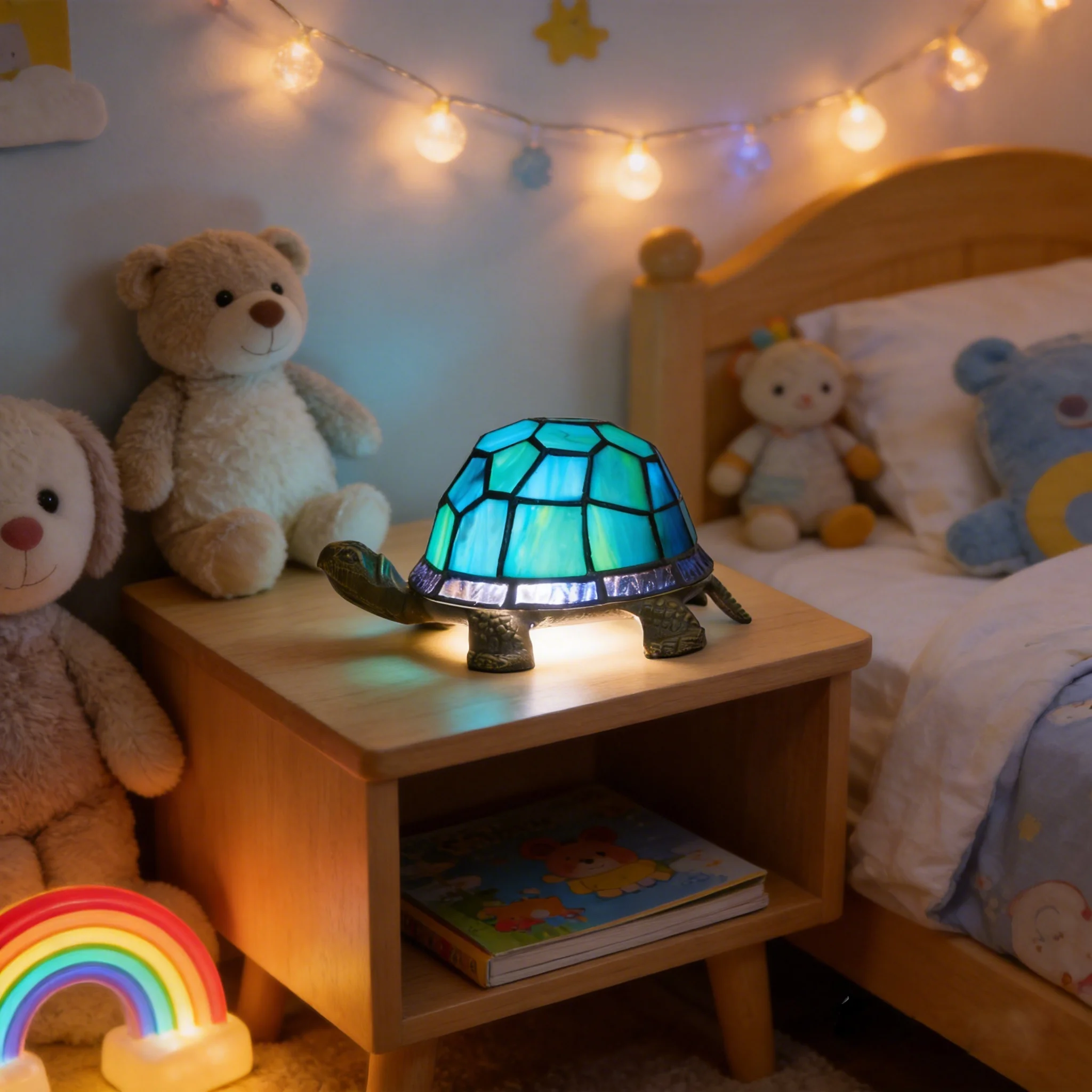 tiffany-turtle-stained-glass-night-light-small-table-lamp-for-bedside-living-room-children's-room-decoration-animal-desk-lamp