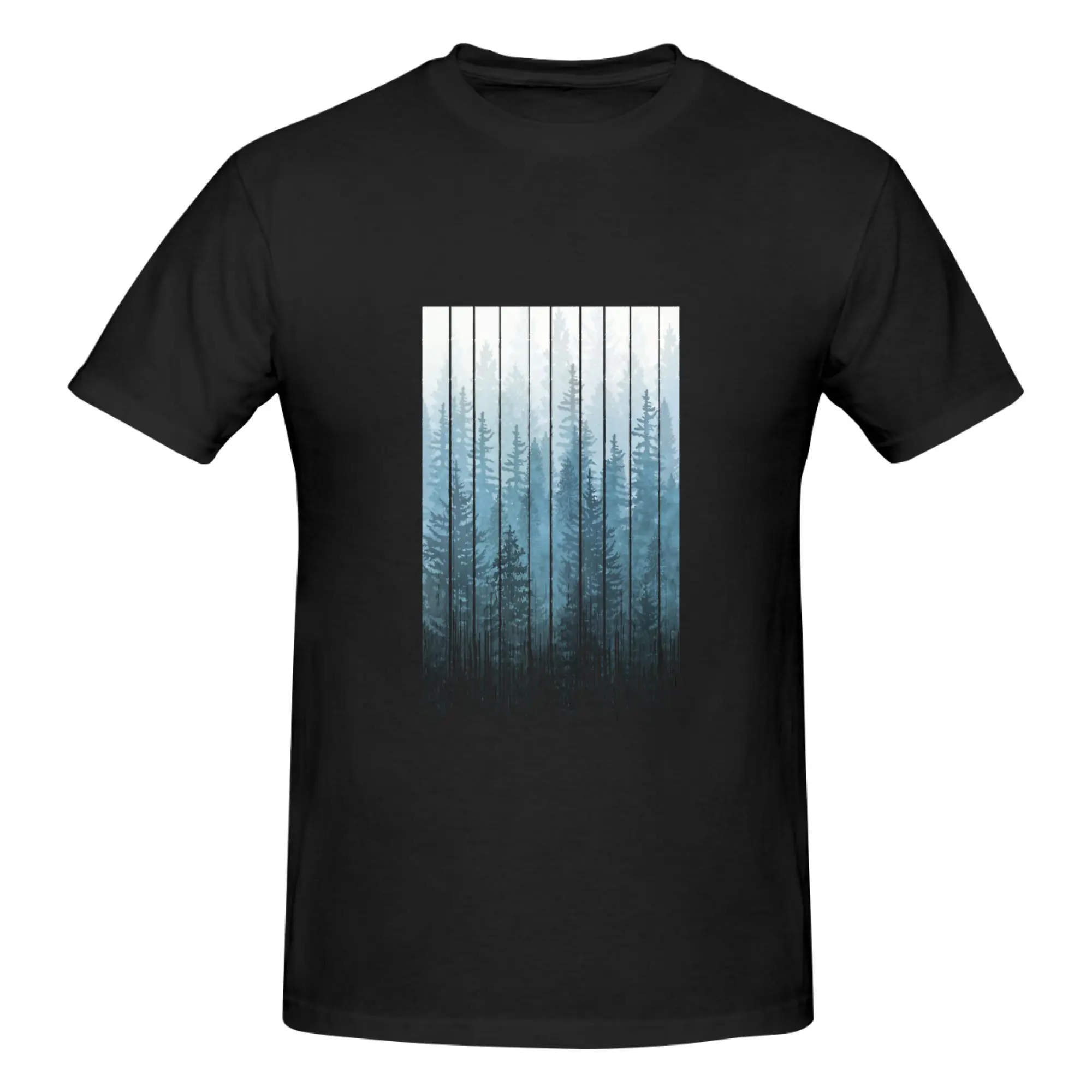 Funny Grunge Dripping Turquoise Misty Forest  Men's Printed T-Shirt Unisex T shirtShirt Gym