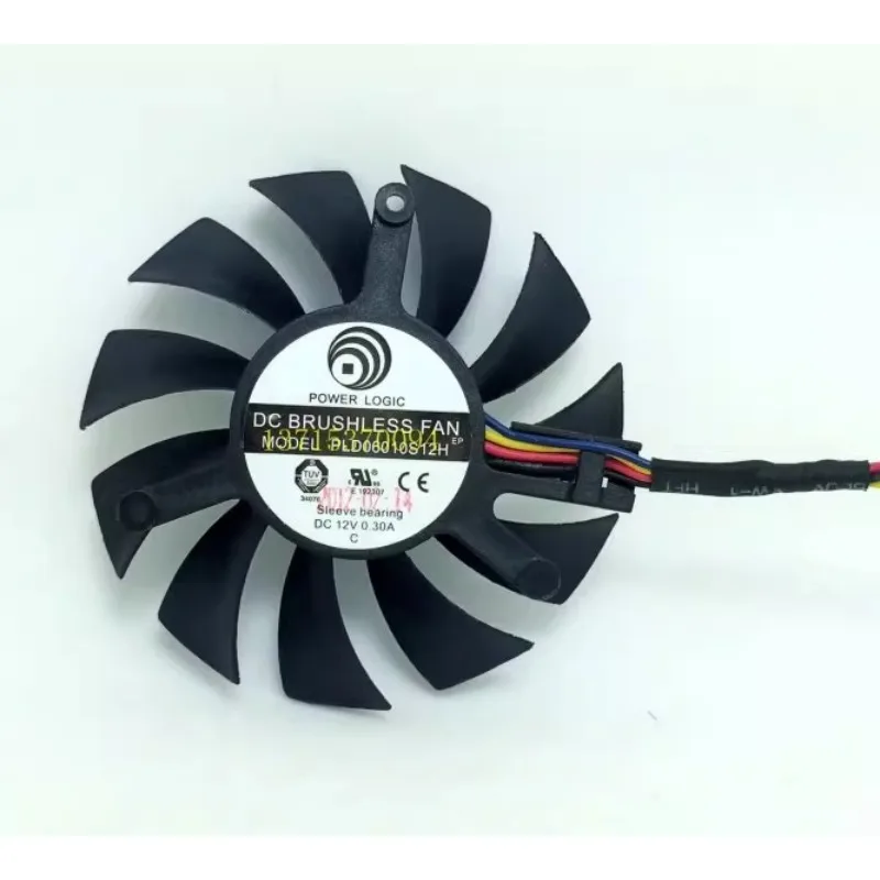 6CM graphics card fan PLD06010S12H 4-wire temperature control PWM 39MM hole spacing