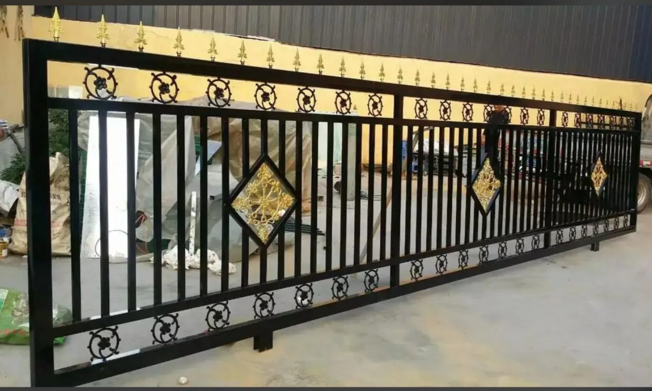 Luxury Wrought Iron GatesAluminum Gates Steel Metal Sliding Gate For Home
