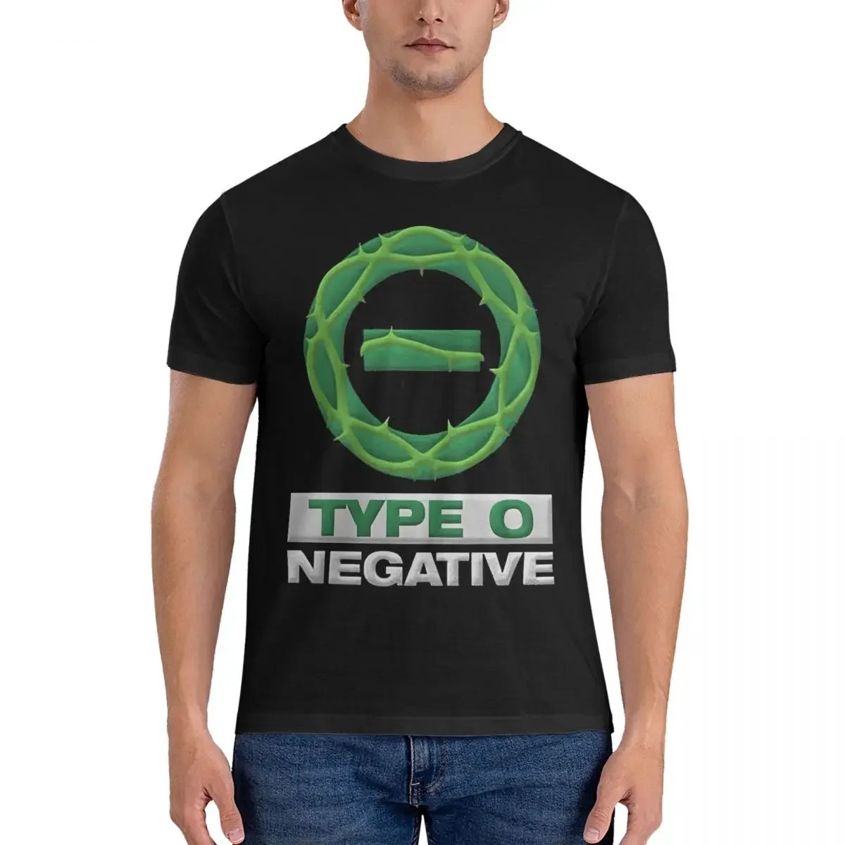 Men T-Shirts LOGO Hipster Pure Cotton Tees Short Sleeve Type O Negative T Shirt Round Collar Clothes Gift Idea Hot Sale Crewneck