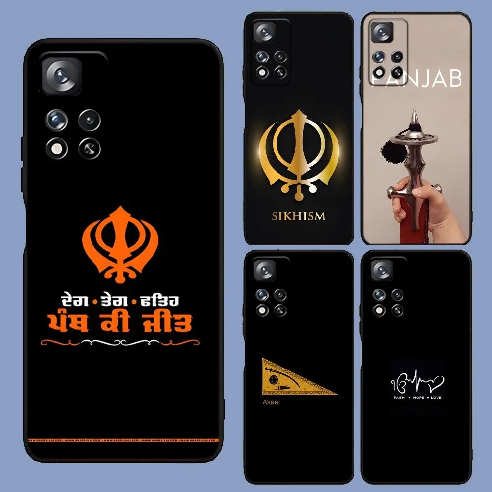 

Sikh Khanda Sikhism Phone Case For Samsung Galaxy A13,A21s,A22,A31,A32,A52,A53,A71,A80,A91 Soft Black Cover