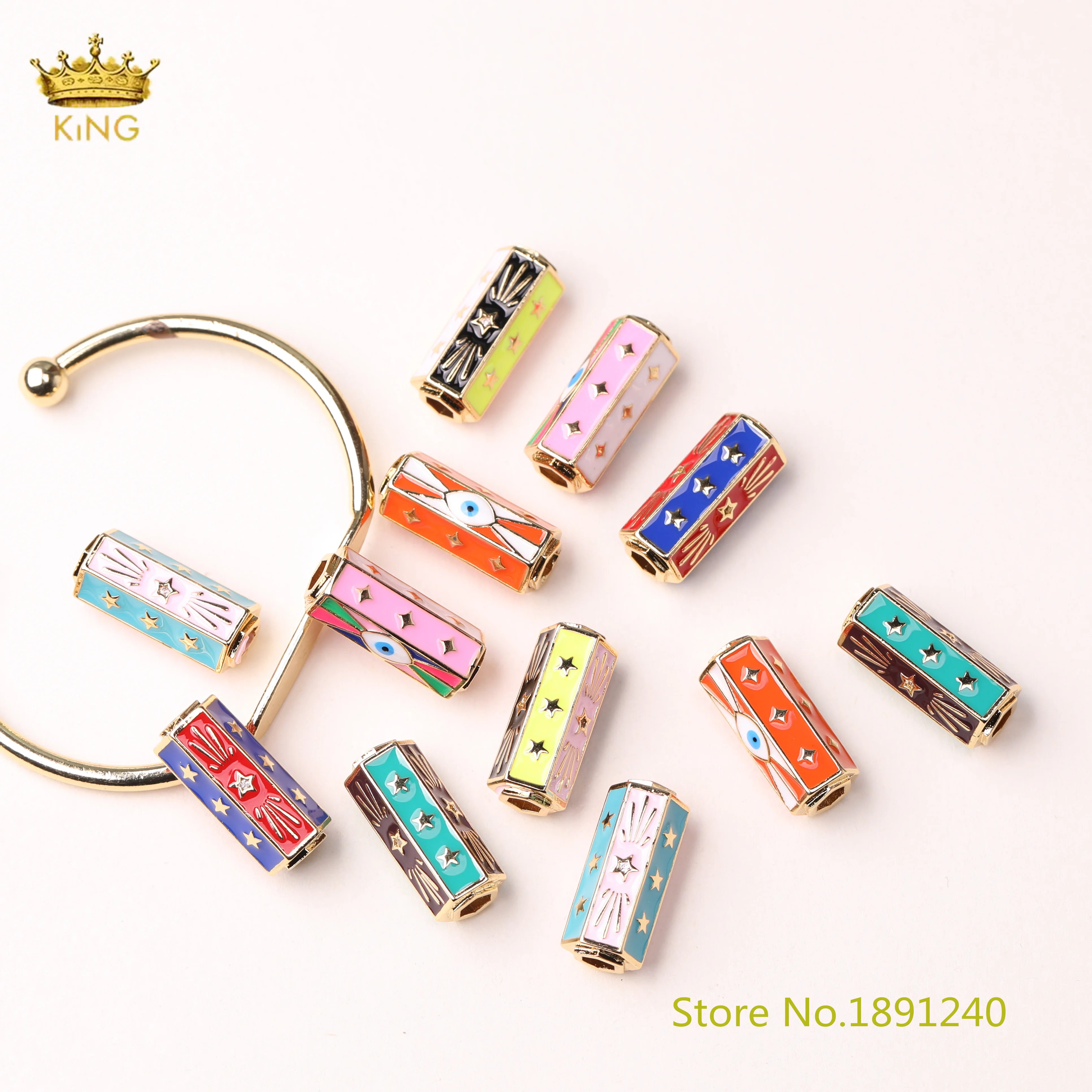 5pcs Dainty Neon Tube Charms Enamel Barrel Pendant for Necklace Earring Charm Component in Gold Over Brass Red White Yellow Pink