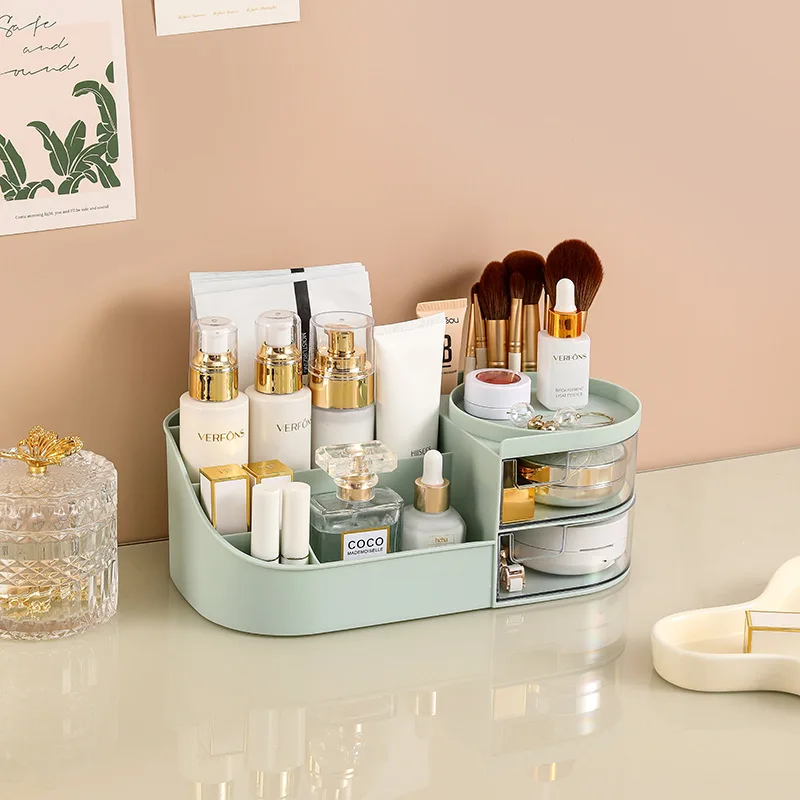 Table Makeup Storage Box Cosmetic Storage Organizer Jewelry Nail Polish Dormitory Makeup Container Desktop Sundries Storage Box