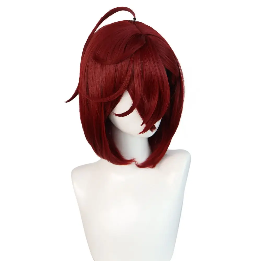 Momo Ayase Parrucca Cosplay Anime Dandadan Capelli corti marroni per donne Ragazze Orecchini per capelli in fibra resistente al calore Accessori di Halloween