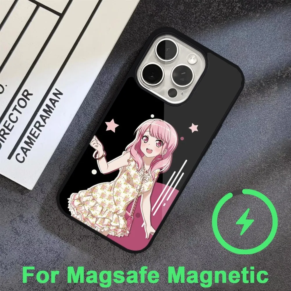 BanG Dream anime Phone Case For iPhone 15 14 13 12 11 Pro Max Plus  Magsafe Black Soft Cover