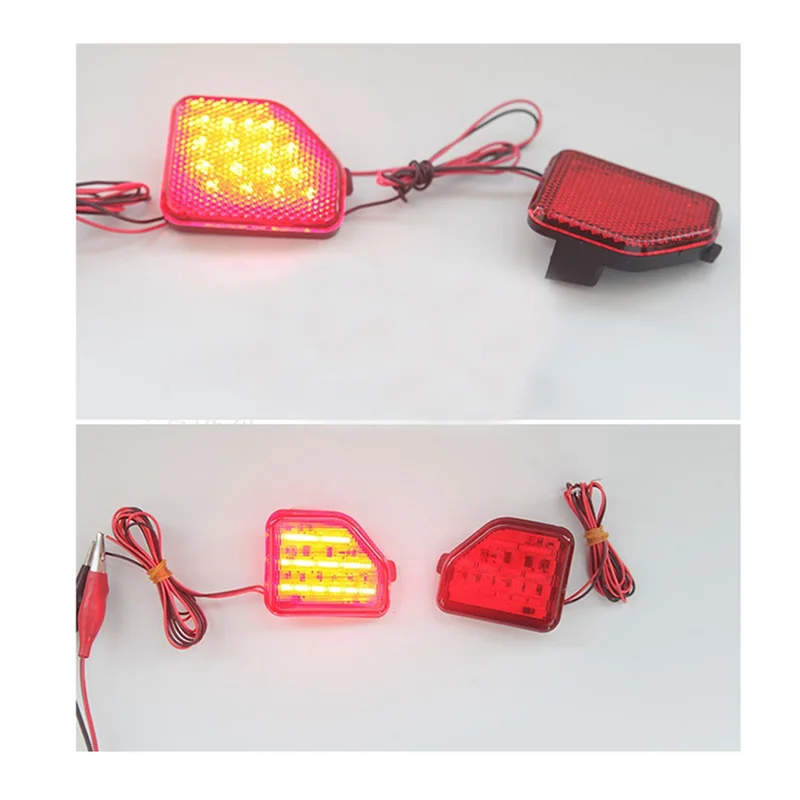 A44F-1Set Car Rear Bumper Fog Light Warning Signal Light For Jeep Wrangler JL 2018-2023