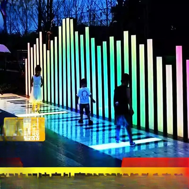 

Long Colorful Curved Floor Light Sounding Light Foot Stepping Sensor Light Shopping Mall Embedded