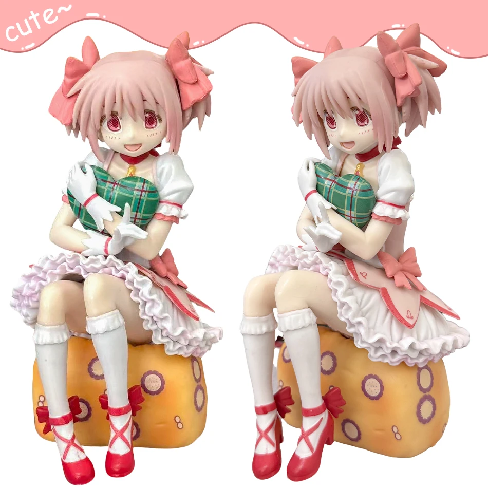 Anime-Figur Puella Magi Madoka Magica Sitzende Madoka Actionfigur Magisches Mädchen Modell Deko-Statue Puppen Spielzeug Geschenk