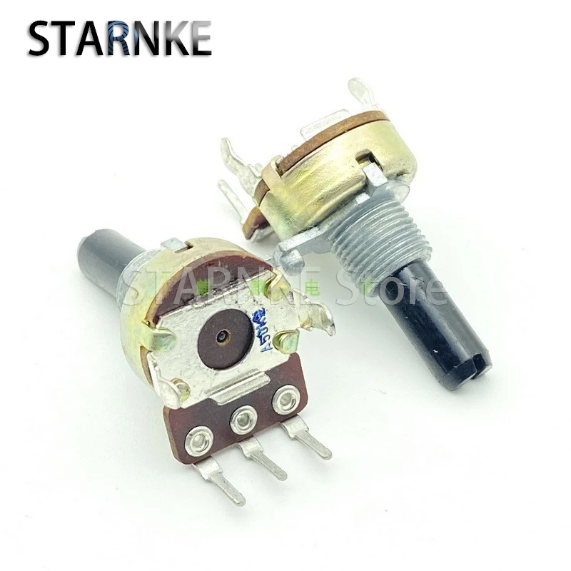 2PCS R161 Type A50K Vertical 3-pin Single Power Amplifier Audio Speaker Volume Potentiometer 20mm Axis Length A503