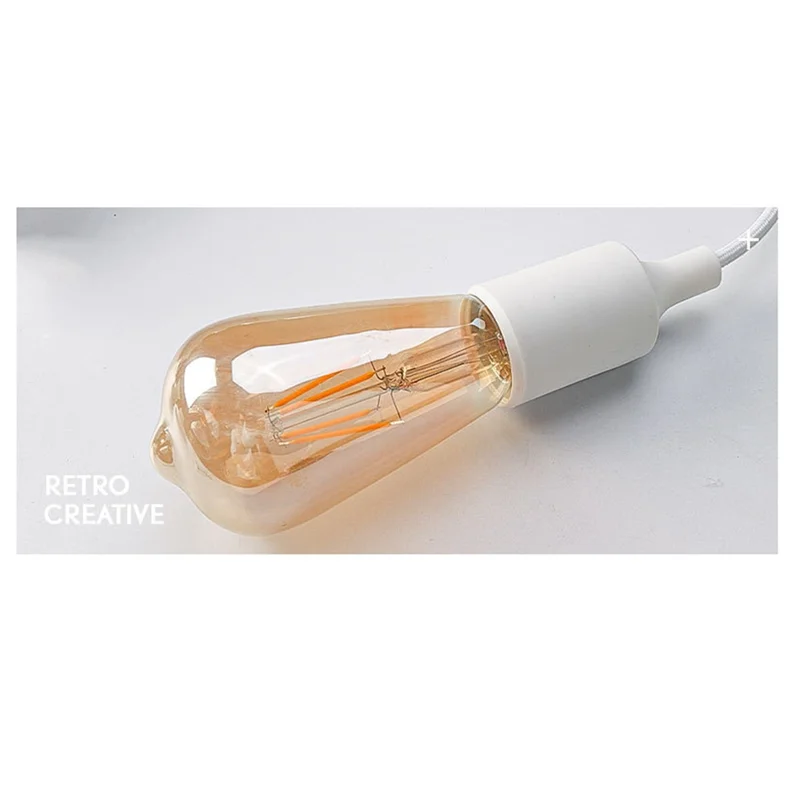 A26F-E27 ที่วางโคมไฟแขวนสำหรับห้องครัวห้องรับประทานอาหารเพดานไฟ LED ซ็อกเก็ตฐานซิลิโคนโคมไฟจี้ฐาน